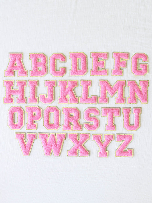 Letter Patch - Azelea Pink