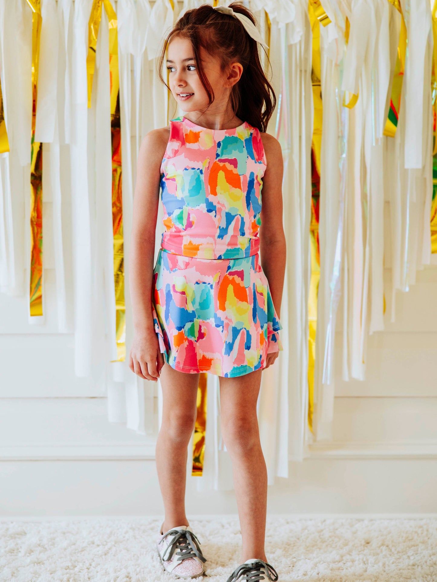 Active Skort Set - Rainbow Splash