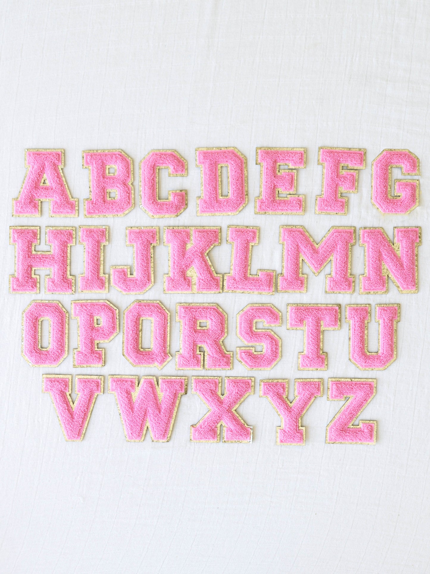 Letter Patch - Azelea Pink